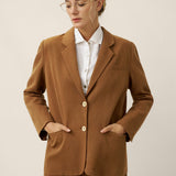 Blazer CASSIDY com Corte Adaptado em Linho Tencel
