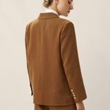 Blazer CASSIDY com Corte Adaptado em Linho Tencel