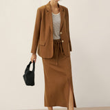 Blazer CASSIDY com Corte Adaptado em Linho Tencel