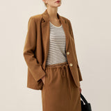 Blazer CASSIDY com Corte Adaptado em Linho Tencel