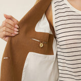 Blazer CASSIDY com Corte Adaptado em Linho Tencel