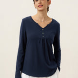 Blusa Elástica de Bambu Viscose com Pregas e Acabamentos ZINNIA