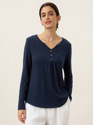 Blusa Elástica de Bambu Viscose com Pregas e Acabamentos ZINNIA