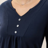 Blusa Elástica de Bambu Viscose com Pregas e Acabamentos ZINNIA