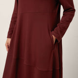 Vestido Midi Assimétrico Cocoon em Lã e Algodão AVERIE