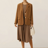 Blazer CASSIDY com Corte Adaptado em Linho Tencel