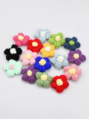 Flores de Lã Feitas à Mão